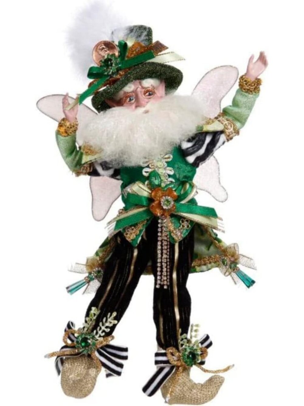 Lucky Charm Fairy Boy Figurine - 10 Inch St. Patrick's Day Decor - Collectible